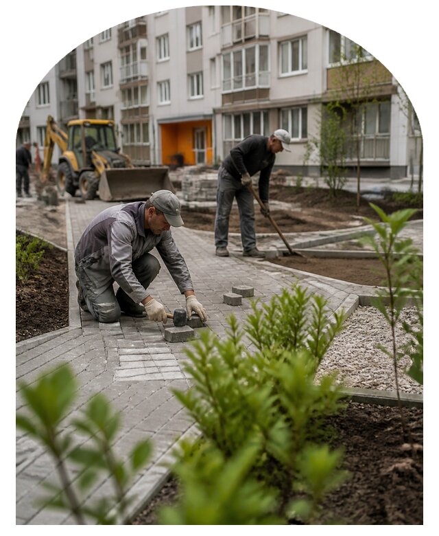 Благоустройство двора многоквартирного дома в Ржеве